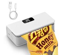 Mini Bag Sealer, Rechargeable Handheld Heat Sealer Machine with LED Screen Display & Magnetic, 6 Adjustable Gears Food Sealer and Cutter, Portable Snack Sealing Machine for Chips Mylar Bags