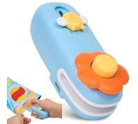 Mini Bag Sealer with Cutter Rechargeable Bag Sealer Handheld Heat Sealer Machine with Magnetic Type-C USB Kitchen Hacks Gadgets for Keeping Food Fresh and Crispy Blue