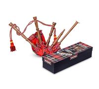 Mini Bagpipe Playable Tartan Cord for fun beginners Scottish Decorative Gift Souvenir, Royal Stewart