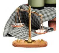 Mini Balance Scales,1:12 Small Doll Houses Decoration,Mini Balance Justice Law Scale Figurine | for Bathrooms Kitchens Bedrooms Classroom School