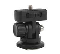 Mini Ball Head 4 Inch Cold Shoe Interface Mount Bracket Mini 180 Degree Adjustable Monitor Ball Head for DSLR Camera Tripod Flash Light Mount Mini 180 Degree Adjust