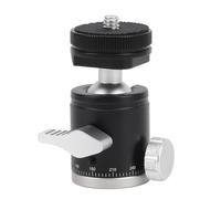 Mini Ball Head Aluminum Alloy, 360 Degree Rotatable Camera Tripod Ball Head with 1/4 Inch Screw Cold Shoe Mount - Lightweight Design, Stable Rotation, Ideal for Photography and