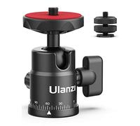 Mini Ball Head, ULANZI H28 Panoramic Tripod Head + Dual Hot Shoe Mount DSLR Camera Mount Adapter Photograph Attachment Accessories for Action Cameras Cam Smartphone Light Microphone Loading 5.5lb