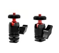 Mini Ballhead Camera Hot Cold Shoe Mount Adapter 360 Degree Rotation Shooting Photography Accessories Installation Ball Head(T25B 1PC)