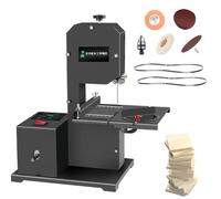 Mini Bandsaw Machine for Precision Woodworking, 800W Pure Copper Motor, 70mm Cutting Height, 90mm Throat, Bevel Cuts & Curve Cutting, 2 Blades & Polishing Kit, Home Workshop Essential 220V