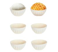 Mini Banneton Basket,6 Pcs 5 Inch Small Sourdough Banneton Bread Proofing Basket Set Round Proofing Bowl for Sourdough Loaf Pans Bread Baking Supplies (Beige)