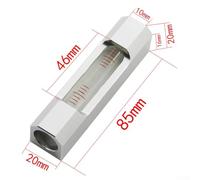 Mini Bar Type Level with Bubble, Stainless Steel Level for Machine Tools and Measuring Equipment, 84 mm x 20 mm(Silver)