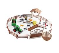 Mini Barn Farm Toys Playset Fence Farm Playset for Boys Girls 3-12 Years Old Type B