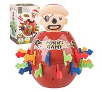 Mini Barrel Pirate Game- Jumping Out of the Barrel Mini Classic Children's Action Board Game Toy Toddlers Interactive Novelty Board Game for 4 Year Olds and Up
