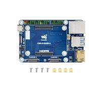 Mini Base Board for Raspberry Pi CM5 Lite/eMMC Series Module, Compute Module 5 Mini IO Board with CM5 Socket/40PIN GPIO Header/RJ45 Gigabit Eth/16PIN PCIe/HDMI/USB 3.2/USB 2.0 Interface etc.