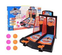 Mini Basketball Game Desktop Set One or Two Player Finger Basketball Shooting Game Toy Portable Table Basketball Toys for Children Kids Age 3+