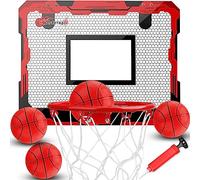 Mini Basketball Hoop Indoor Outdoor Wall Mounted Basketball Hoop with 4 Balls Over The Door for Kids Adults, Room Office Pool Basketball Toys Birthday Graduation Gift for Kids Boys