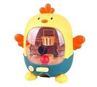 Mini Basketball Hoop Stress Game Indoor Desk Entertainment Chicken Theme Desk Toy for Adults Perfect for Improving Focus and Reducing Work-Related Anxiety (A, 13x13x9cm)