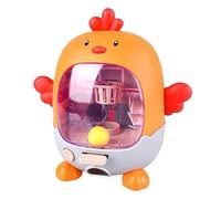 Mini Basketball Hoop Stress Game Indoor Desk Entertainment Chicken Theme Desk Toy for Adults Perfect for Improving Focus and Reducing Work-Related Anxiety (B, 13x13x9cm)