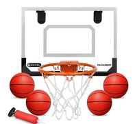 Mini Basketball Hoop Wall Mount Set Over Door Small Backboard Metal Rim Hanging Board With 16CM Rubber Basketballs Pool Basketball Hoop Sports Game For Kids Adults Outdoor Indoor Office Home