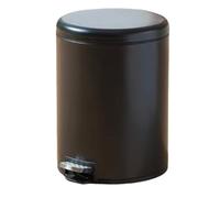 Mini Bathroom Trash Can12L Black Stainless Steel Waste Bin withLid Quiet Toilet Hygiene Bin Compact Swing Lid Design for Cosmetics and More