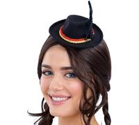 Smiffy's Hat Mini Bavarian Trenker with Hair Clips Adult Black