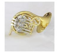 Mini Bb Tone French Horn Instrument Brass Gold Lacquered Body Stainless Steel Piston French Horn French Horn kit