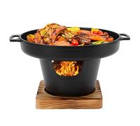 Mini BBQ Grill Tabletop Mini Indoor Grill Portable Indoor BBQ Grill Smokeless with Stick Proof Smokeless Design, Indoor Grill Smokeless Suitable for Camping Picnic Home (HN-BBQ18A)