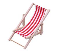 Mini Beach Chair - Tiny Lounge Chair, Foldable Toy Seat | 1.97x2.95x2.36 inches Small Decorative Chair Model, Miniature Patio Chair Prop, Furniture Piece Table Accent Home Office Decoration