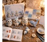 Mini Beading DIY Set - Beginner Friendly Small 3D Bead Pack | Cute Animal Ornament for Home Office | Fantasy Realm Art Supplies | Adults Teens Party Decor Gift Making