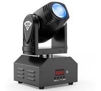 Mini Beam Moving Head Light, RGBW 4 in 1 LED Stage Light with Self-Propelled and Voice-Activated for Party KTV Concert Wedding Bar