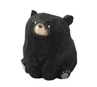 Mini Bear Figurines - Nature-Inspired Deecor, Small Bear Figurines, Hand Carved Wooden Ornament | Tabletop Free Standing Ornaments For Indoor Decor For Computer Desk, Bookcase, Classroom