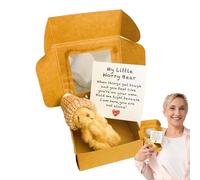 Mini Bears, Handmade Bear Stuffed Animal in Giftt Box, Adorable Little Animal Pocket Toy with Inspirational Card, Perfect for Baby Showers, and Special Occasions