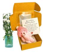Mini Bears, Handmade Bear Stuffed Animal in Giftt Box, Adorable Little Animal Pocket Toy with Inspirational Card, Perfect for Baby Showers, and Special Occasions