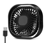 Mini Bedside Fan, USB Desktop Fans with 3 Speeds Strong Airflow,Small Desk Powerful Fan Cooling Portable 360°Rotatable, Silent Table Cooler for Plant Grow Bedroom Home Office Library Summer Gift