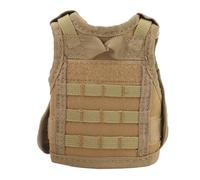 Mini Beer Vest Bottle Jacket Nylon Beverage Cooler Holder Sleeve for Beer Decoration and Outdoor Parties Gift for Beer Enthusiasts (Khaki Color)