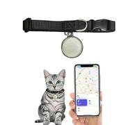 Mini Bell Cat Tracker, Mini Tracker for Pet IOS and Android, Waterproof Cat Collar with Finder Tag, Cats GPS Tracker Collar with Safety Elastic Buckle, Smart Pet Location Tracking Collars (Android, B)