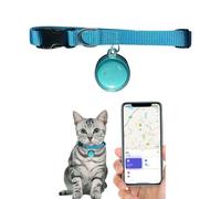 Mini Bell Cat Tracker, Mini Tracker for Pet IOS and Android, Waterproof Cat Collar with Finder Tag, Cats GPS Tracker Collar with Safety Elastic Buckle, Smart Pet Location Tracking Collars (Android, C)