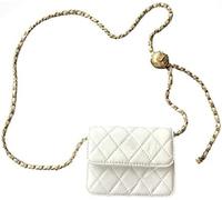 Mini Belt Bag Waist Bag for Women Fashionable Small Waist Bag Belt Bags for Women Trendy Y2k Accessories, White, L