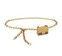 Mini Belt Bag Waist Bag for Women Fashionable Small Waist Bag Belt Bags for Women Trendy Y2k Accessories, Golden-2, S
