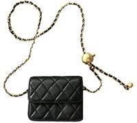 Mini Belt Bag Waist Bag for Women Fashionable Small Waist Bag Belt Bags for Women Trendy Y2k Accessories, Black, L, Modern