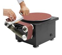 Mini Belt Disc Sander High Speed Grinding Tool 0-8000RPM with 6-Inch Sanding Disc & Soft Shaft for Metal, Wood, Aluminium Edge Sharpening