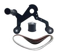 Mini Belt Sander - 10 Inch Pipe Polisher, Improved Precision | Rust Removal Woodworking Sanding Tool with Ergonomic Handle, Stainless Grinder for Burrs