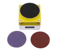 Mini Belt Sander, 2 Sandpapers 4 Speed Adjustable Electric Sharpener Bench Grinder Sanding Machine 10000RPM High Speed Rotary Tool for Welding Tip Blade Metal Wood Craft