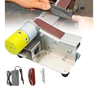 Mini Belt Sander and Polisher, 7-Speed Adjustable 4000-9000 RPM Machine, 15°Angle Table for DIY Rust Removal Paint Stripping