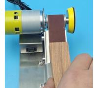 Mini Belt Sander, Electric Belt Sanding Machine with 7 Adjustable Speed and 10 Sanding Belts, Knife Sharpener Bench Grinder Kit, Multifunctional Bench Polishing Grinder for Sanding Metal and Wood