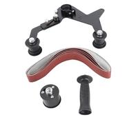 Mini Belt Sander for DIY Sanding and Polishing, Stainless Steel Tube Grinder Tool with M14 Angle Grinding Attachment, Round Pipe Wire Drawing Machine, Portable Sanding Machine