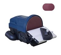 Mini Bench Belt Sander Set,6 Speed Adjustment, Tilting Worktable, Bench Grinder Bundle for Wood, Metal, Crafts