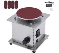 Mini Bench Disc Sander, 1-6000RPM Adjustable Speed with Forward and Reverse Function, 200W Electric Polisher for Wood Metal Stone Scissor Sanding, Includes 20 Sandpapers