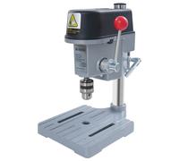 Mini Bench Drill Press 340W, 3-Speed Tabletop Drilling Machine for DIY | Cast iron base with fixing slots and vented housing keep the copper motor cool for long drilling sessions