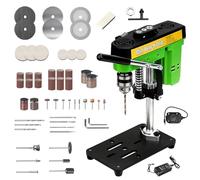 Mini Bench Drill Press,7-SPD Adj Portable Pillar Drill Press AC/DC,Small Benchtop Drill Press,Benchtop Drilling Machine,Precision Bench Drill Machine UK 52Pc Attachment for Woodwork, Metal,Craft
