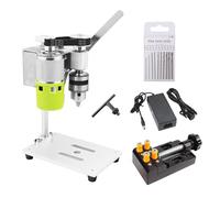 Mini Bench Drill Press Small Benchtop Drill Press High Precison 7-Speed Low Noise Compact Size Desktop Drilling Machine for Handicraft DIY Jewelry Making Metal Wood Working