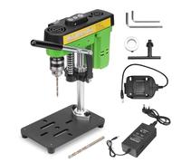 Mini Bench Drill Press,Small Benchtop Drill Press,Two Power Supply Modes,High Precison Low Noise,for DIY Woodworking,Metal,Crafts Compact Benchtop Drilling Machine