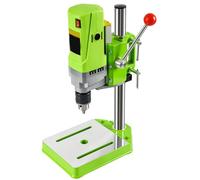 Mini Bench Drill Press Stand, 5 Speed Adjustable Workbench for DIY Wood & Metal Drilling, 1.5-13mm Chuck, Compact Design for Home Workshop
