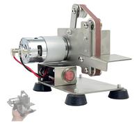 Mini Bench Grinder Kit, Electric Belt Sander, Adjustable Speed, Aluminium Alloy, Ideal for Wood and Metal DIY Projects